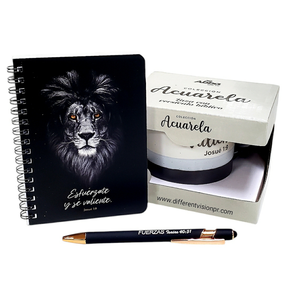 Pack Taza, Libreta y Bolígrafo (León)