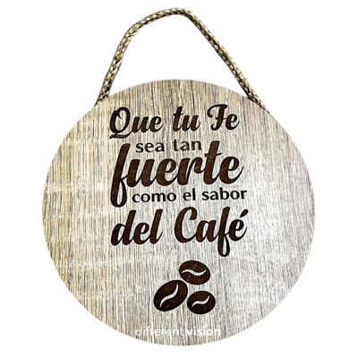 Cuadro redondo de madera (Fuerte como café) Cuadro redondo de madera (Fuerte como café)