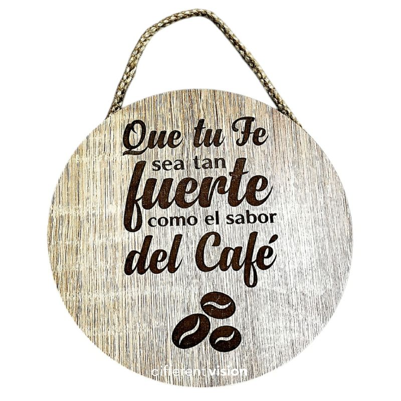 Cuadro redondo de madera (Fuerte como café) Cuadro redondo de madera (Fuerte como café)