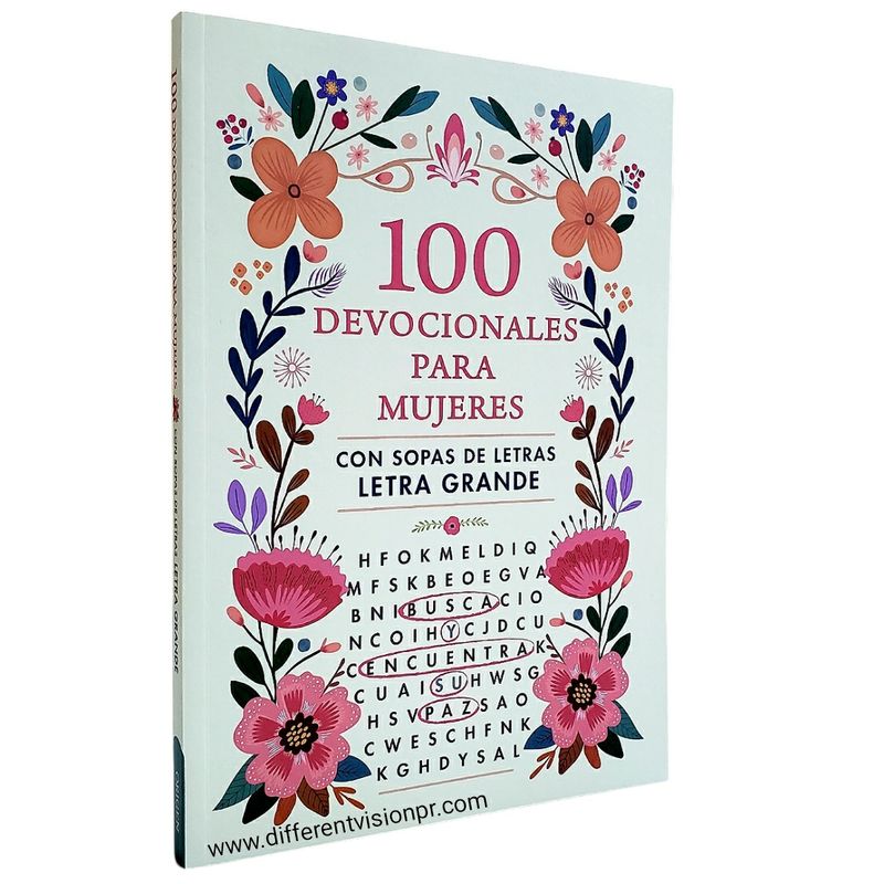 100 Devocionales para mujeres con sopas de letras