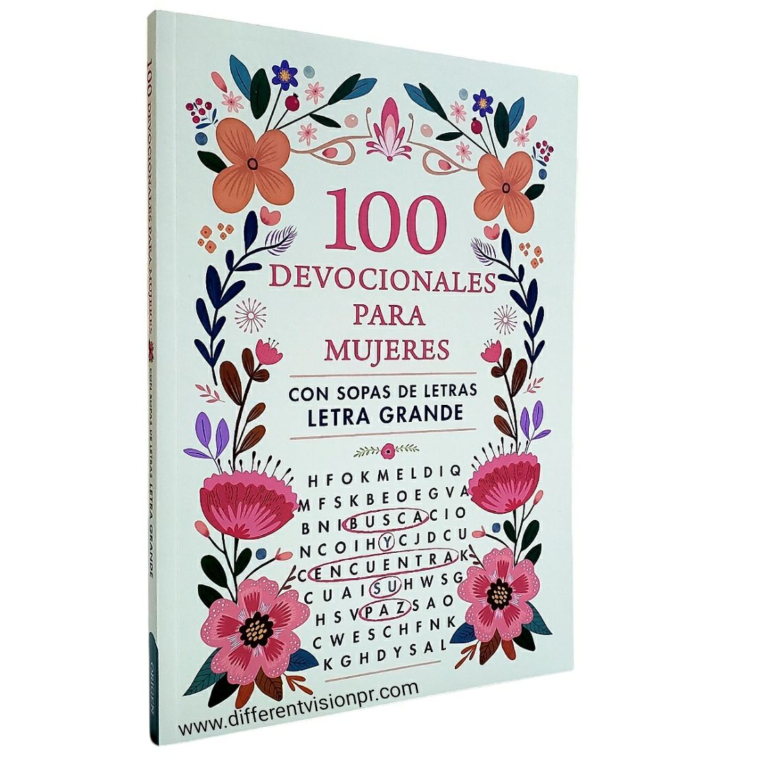 100 Devocionales para mujeres con sopas de letras