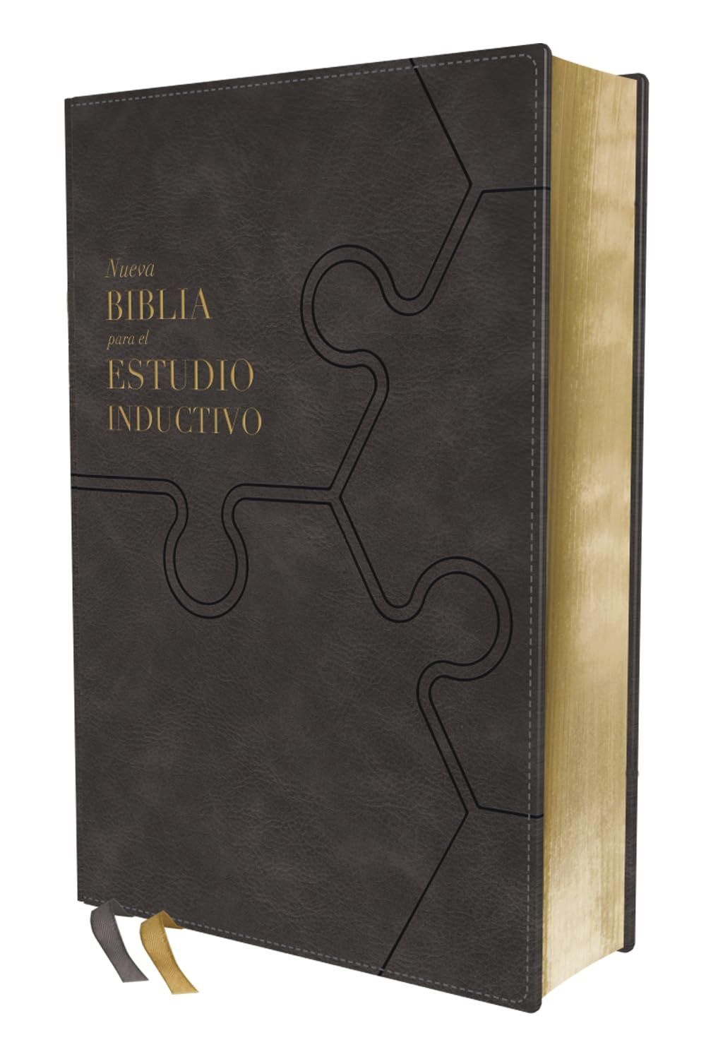 NBLA, Nueva Biblia para el estudio inductivo, Interior a dos colores, Leathersoft, Gris (Free Shipping)