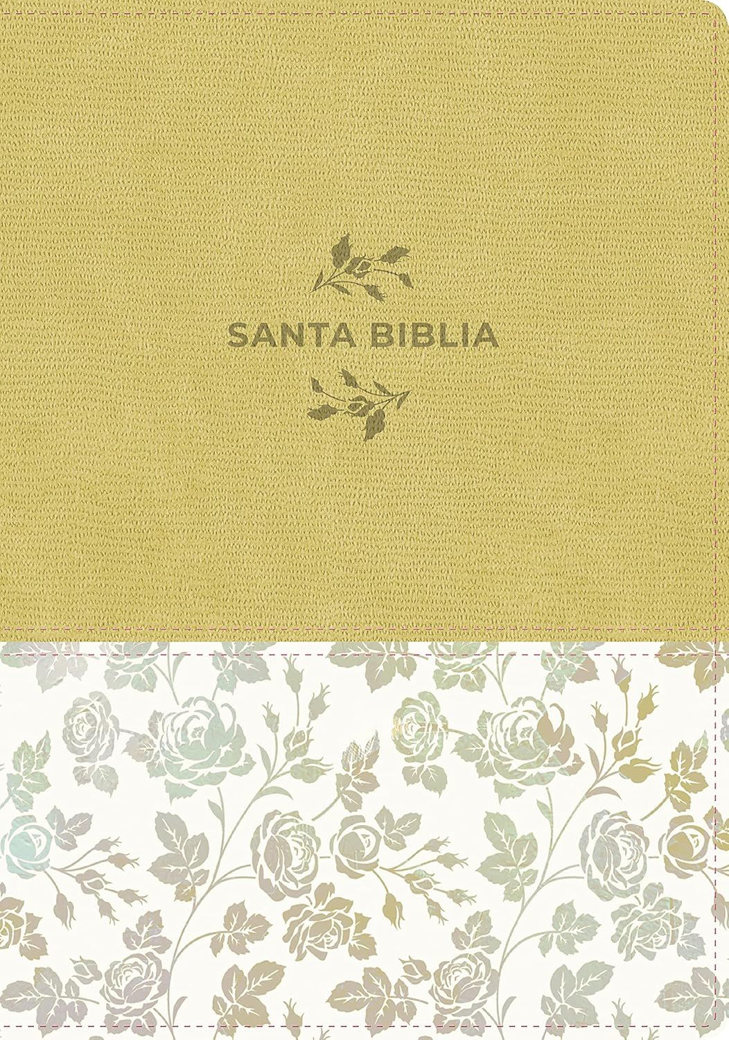 Santa Biblia NTV, Edición de referencia ultrafina, letra grande, SentiPiel Rosa Floral (Freeshipping)