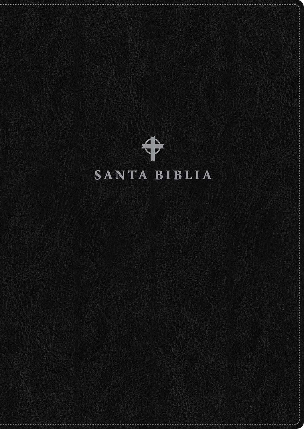 Santa Biblia NTV, Edición de referencia ultrafina, letra grande (SentiPiel, Negro, Índice)  (FreeShipping)