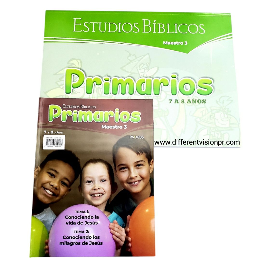 Estudios Bíblicos Primarios (7 a 8 años) Maestro con visual  Semestre 2-2024