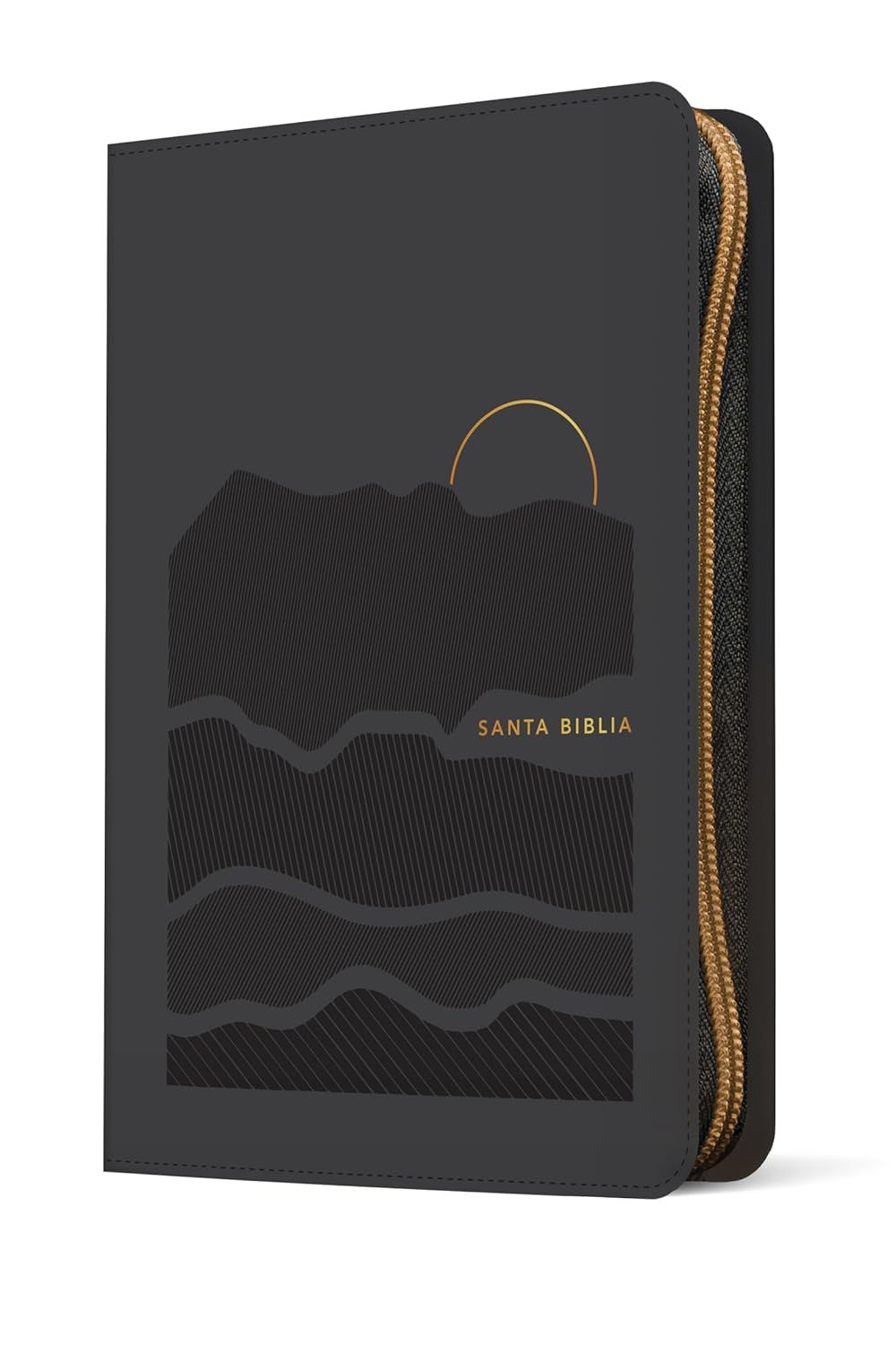 Biblia NTV Ultrafina, Letra grande de zíper, SentiPiel  Gris, (Free Shipping)