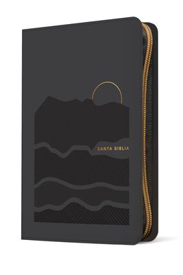 Biblia NTV Ultrafina, Letra grande de zíper, SentiPiel Gris, (Free Shipping)