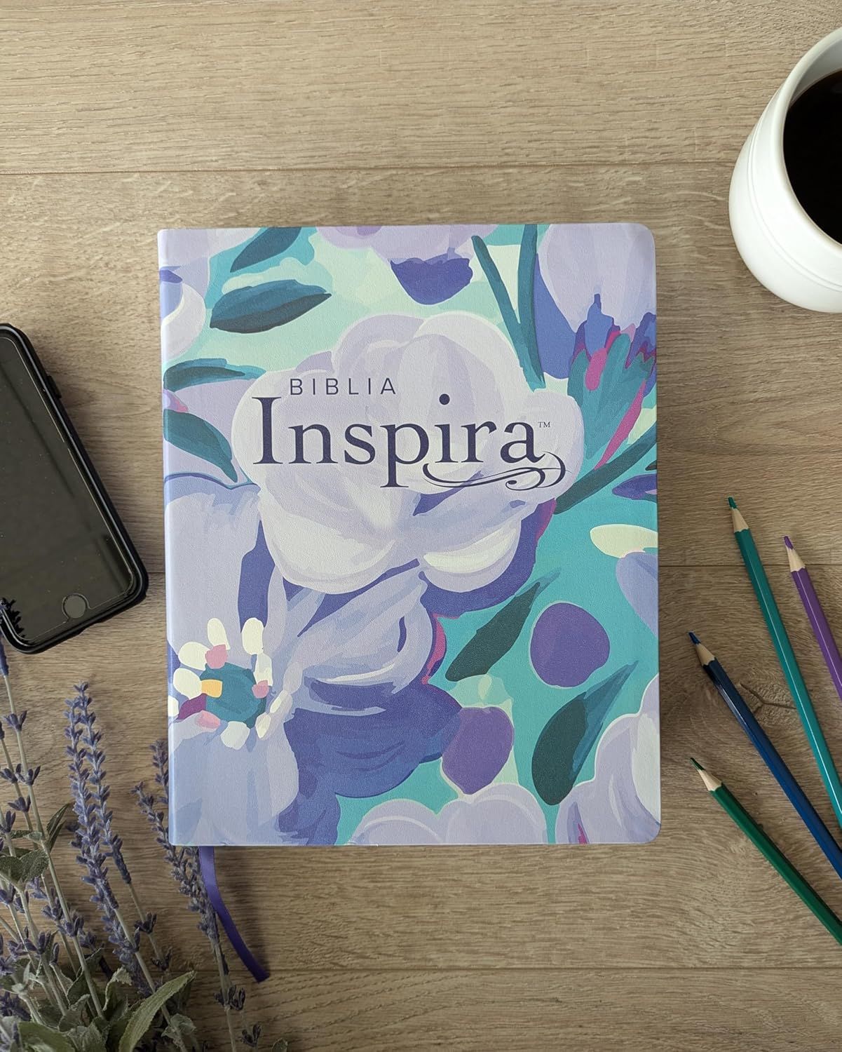 Biblia Inspira NTV, letra grande con Filament, SentiPiel azul (Free Shipping)