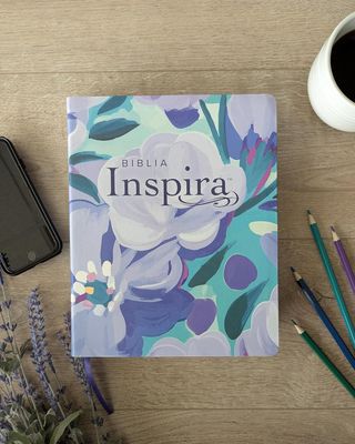 Biblia Inspira NTV, letra grande con Filament, SentiPiel azul (Free Shipping)