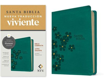 Biblia NTV compacta, letra gigante con Filament, Sentipiel Turquesa (Free Shipping)