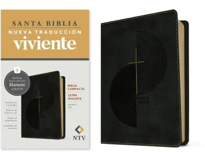 Biblia NTV compacta, letra gigante con Filament, Sentipiel Negra (Free Shipping)