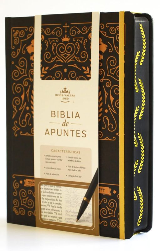 Biblia de Apuntes RVR 1960 TD, Negro y oro, Edición cantos pintados (Free Shipping) Biblia de Apuntes RVR 1960 TD, Negro y oro, Edición cantos pintados (Free Shipping)