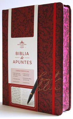 Biblia de Apuntes RVR 1960 Tapa dura, Vino tinto, Edición cantos pintados (Free Shipping)