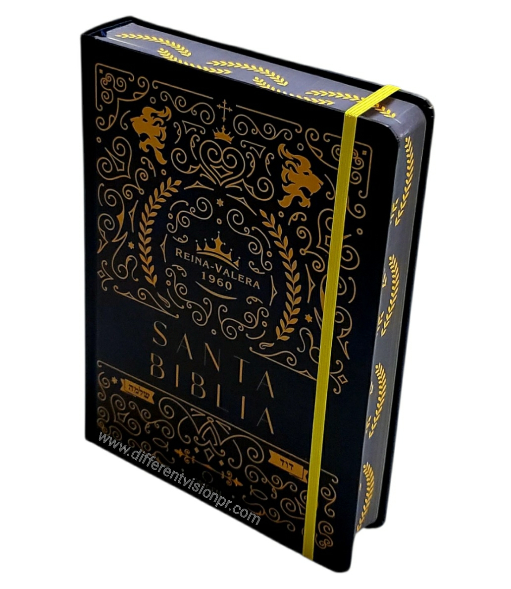 Biblia de Apuntes RVR 1960 TD, Negro y oro, Edición cantos pintados (Free Shipping)