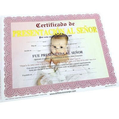 Paquete de certificado de 15 (niña)