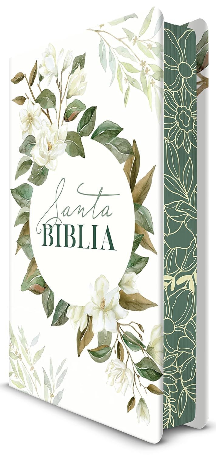 Biblia RVR 1960 letra grande tamaño manual, tapa dura con flores blancas y cantos pintados (Free Shiping) Biblia RVR 1960 letra grande tamaño manual, tapa dura con flores blancas y cantos pintados (Free Shiping)