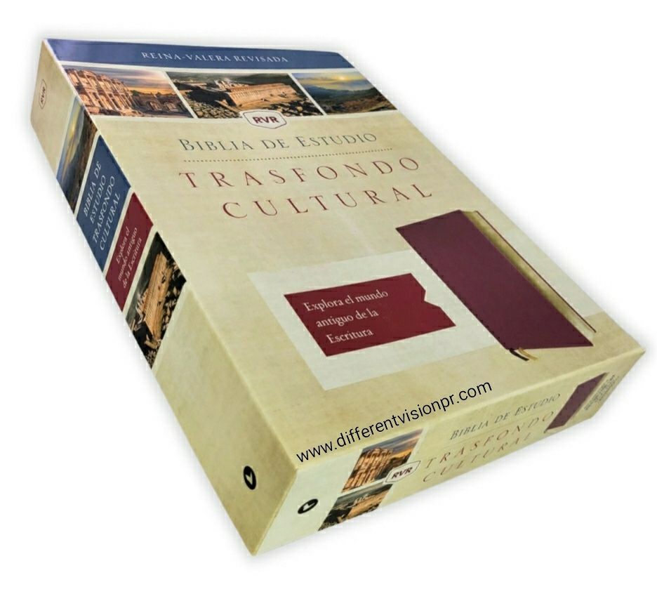 Biblia RVR de estudio trasfondo cultural Leathersoft, Rojo vino(Free Shipping)