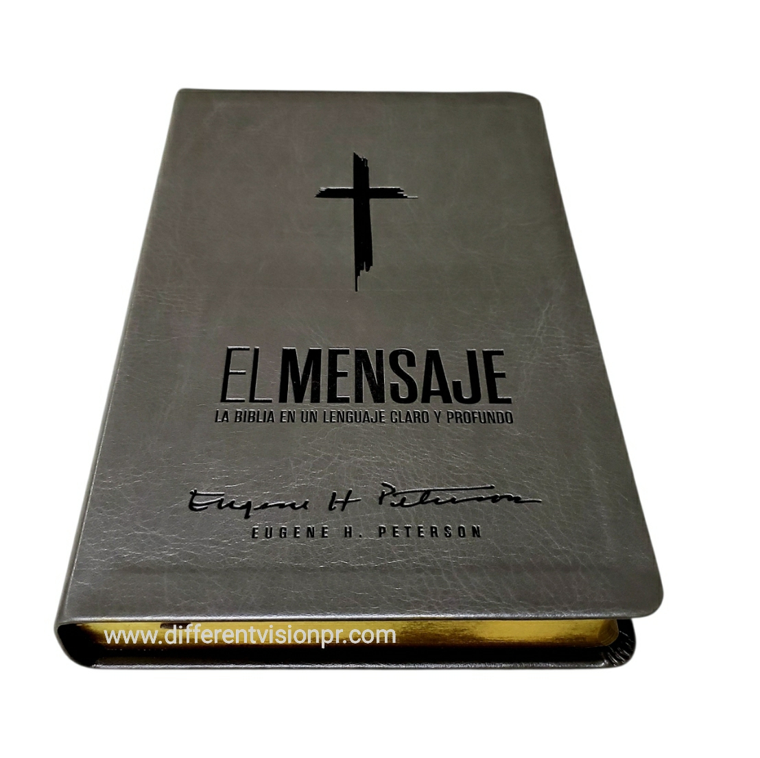 Biblia El Mensaje (Sentipiel Gris) : La Biblia en un lenguaje claro y profundo (Free Shipping)