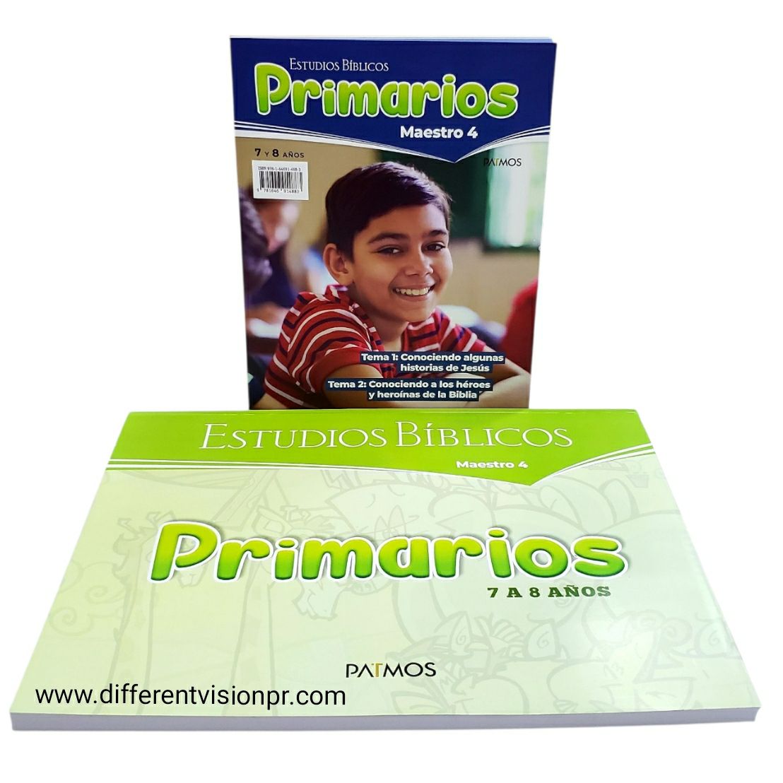 Estudios Bíblicos Primarios (7 a 8 años) Maestro 4 con visual 4  Semestre 2-2024