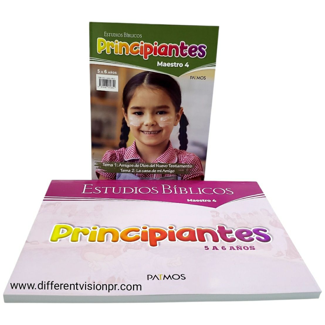 Estudios Bíblicos Principiantes (5 a 6 años) Maestro 4 con Visuales: Tema 1 y 2