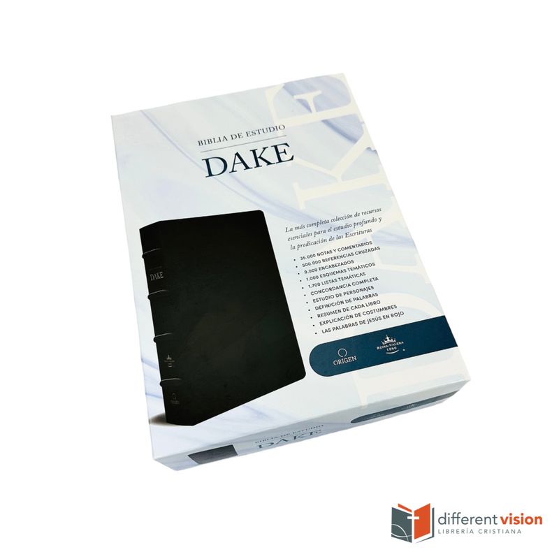 RVR 1960 Biblia de estudio Dake piel Black (Free Shipping)