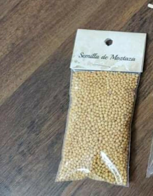 Paquete de semillas de moztaza