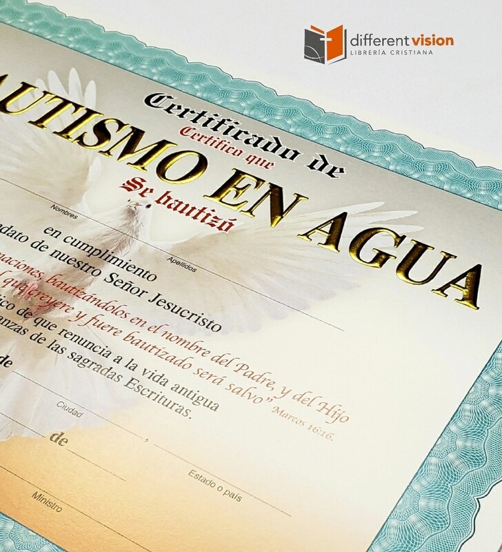 Certificado Bautismo paquete 15