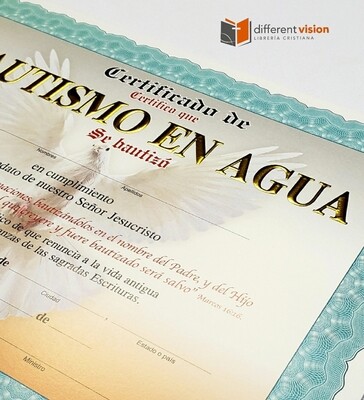 Certificado Bautismo paquete 15