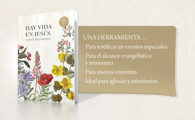 Nuevo Testamento Hay vida en Jesús (RVR 1960)  flores