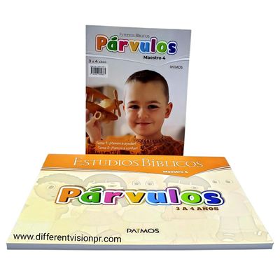 Estudios Bíblicos Párvulos (3 a 4 años) Maestro 2 con Visuales:  Tema 1 y 2