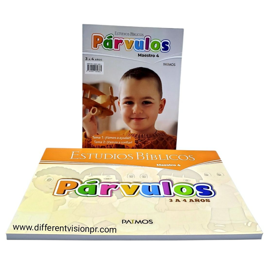 Estudios Bíblicos Párvulos (3 a 4 años) Maestro 2 con Visuales:  Tema 1 y 2