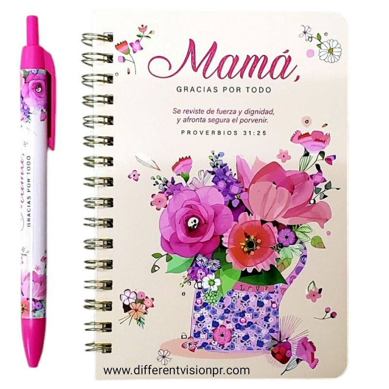Pack libreta anillas con bolígrafo. (Mamá)