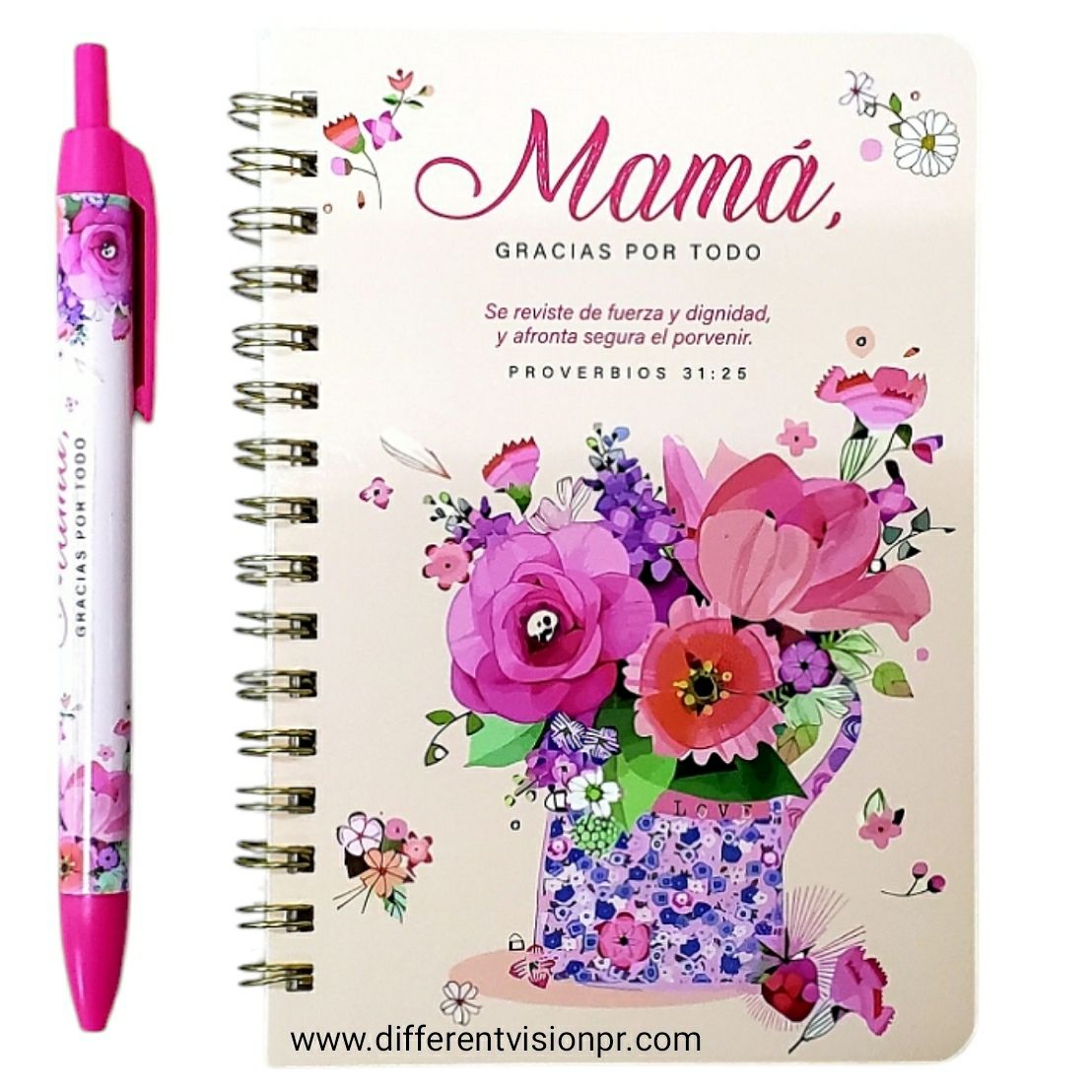 Pack libreta anillas con bolígrafo. (Mamá)