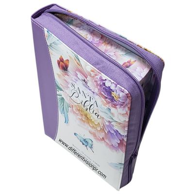 Biblia RV60 con índice y zipper Letra Gigante  Imit piel púrpura (Free Shipping)