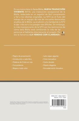 Biblia NTV, Letra Súper gigante/Imit piel negro (Free Shipping)