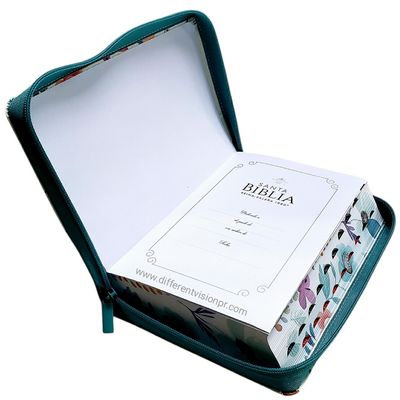 Biblia RV60 Jardín Turquesa, Tamaño manual, Letra Gigante (Free Shipping)