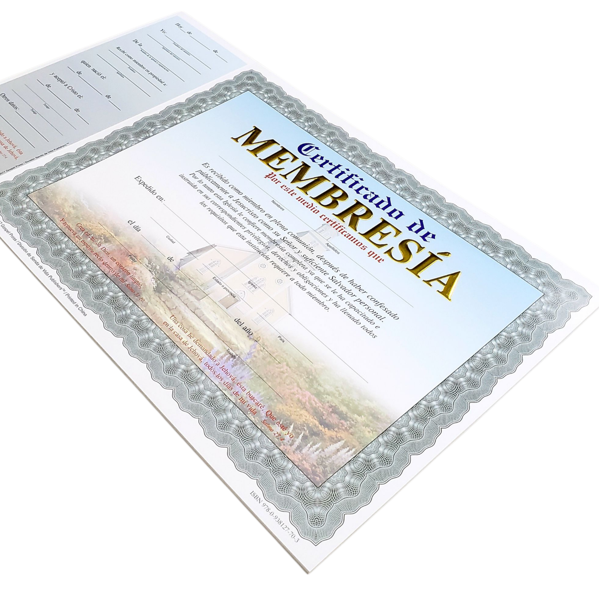 Certificado De Membresia (15 unidades)