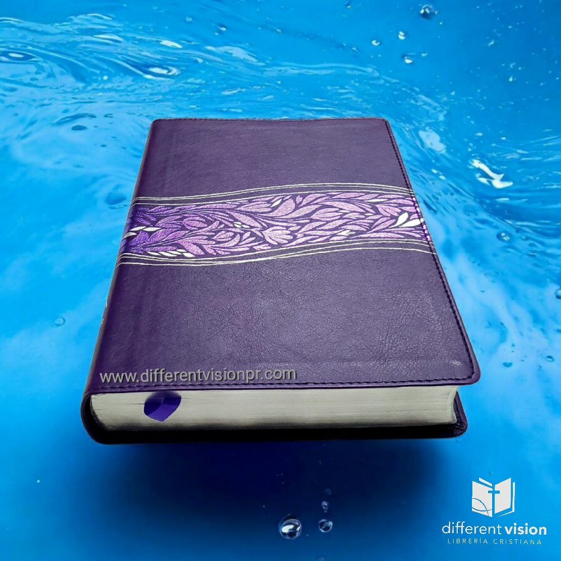 RVR60 Biblia del pescador, Mujer virtuosa, floral, símil piel (Free shipping)