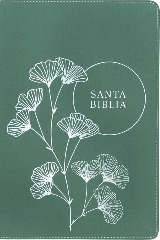 Biblia de referencia en la columna central NTV, letra grande de zíper con Filament, SentiPiel, Verde (Free Shipping)