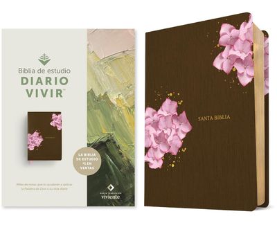Biblia de estudio del diario vivir NTV SentiPiel, Café/Rosa (Free Shipping)