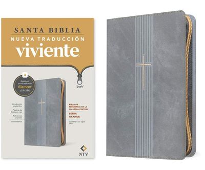 Biblia de referencia en la columna central NTV, letra grande de zíper con Filament (Free Shipping)