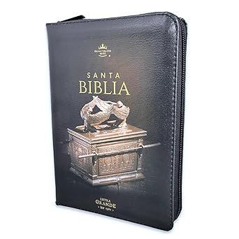Biblia RV1960 con Cierre Compacta, imit piel negro con índice - Arca del Pacto (Free Shipping)