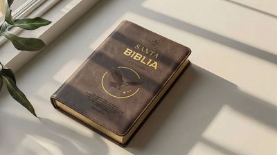 Biblia RVR 1960 de Letra Grande, imit piel Café, Águila (Free Shipping)