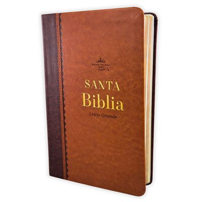Biblia RVR 1960 de Letra Grande, imit piel Café (Free Shipping)