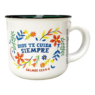 Taza pequeña 3 Oz. Colección Pequeñas Bendiciones - Dios te cuida siempre
