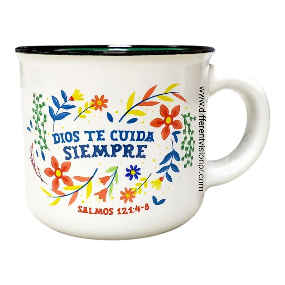 Taza pequeña 3 Oz. Colección Pequeñas Bendiciones - Dios te cuida siempre