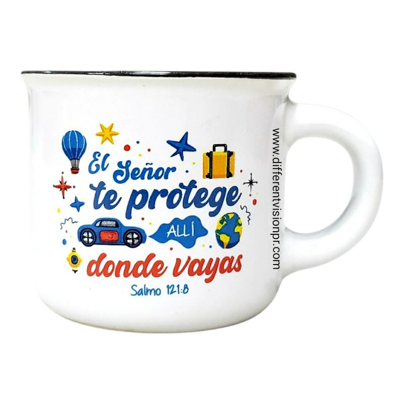 Taza pequeña 3 Oz. Colección Pequeñas Bendiciones - El Señor te protege Taza pequeña 3 Oz. Colección Pequeñas Bendiciones - El Señor te protege
