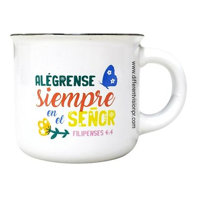 Taza pequeña 3 Oz. Colección Pequeñas Bendiciones - Alégrense siempre