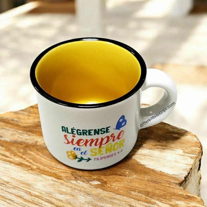 Taza pequeña 3 Oz. Colección Pequeñas Bendiciones - Alégrense siempre
