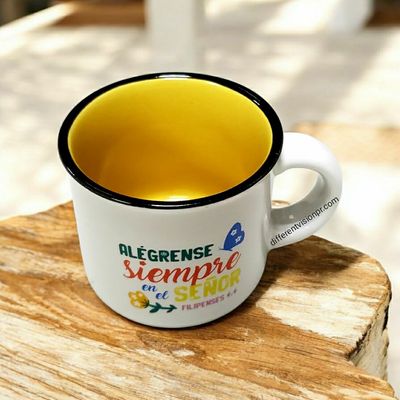 Taza pequeña 3 Oz. Colección Pequeñas Bendiciones - Alégrense siempre